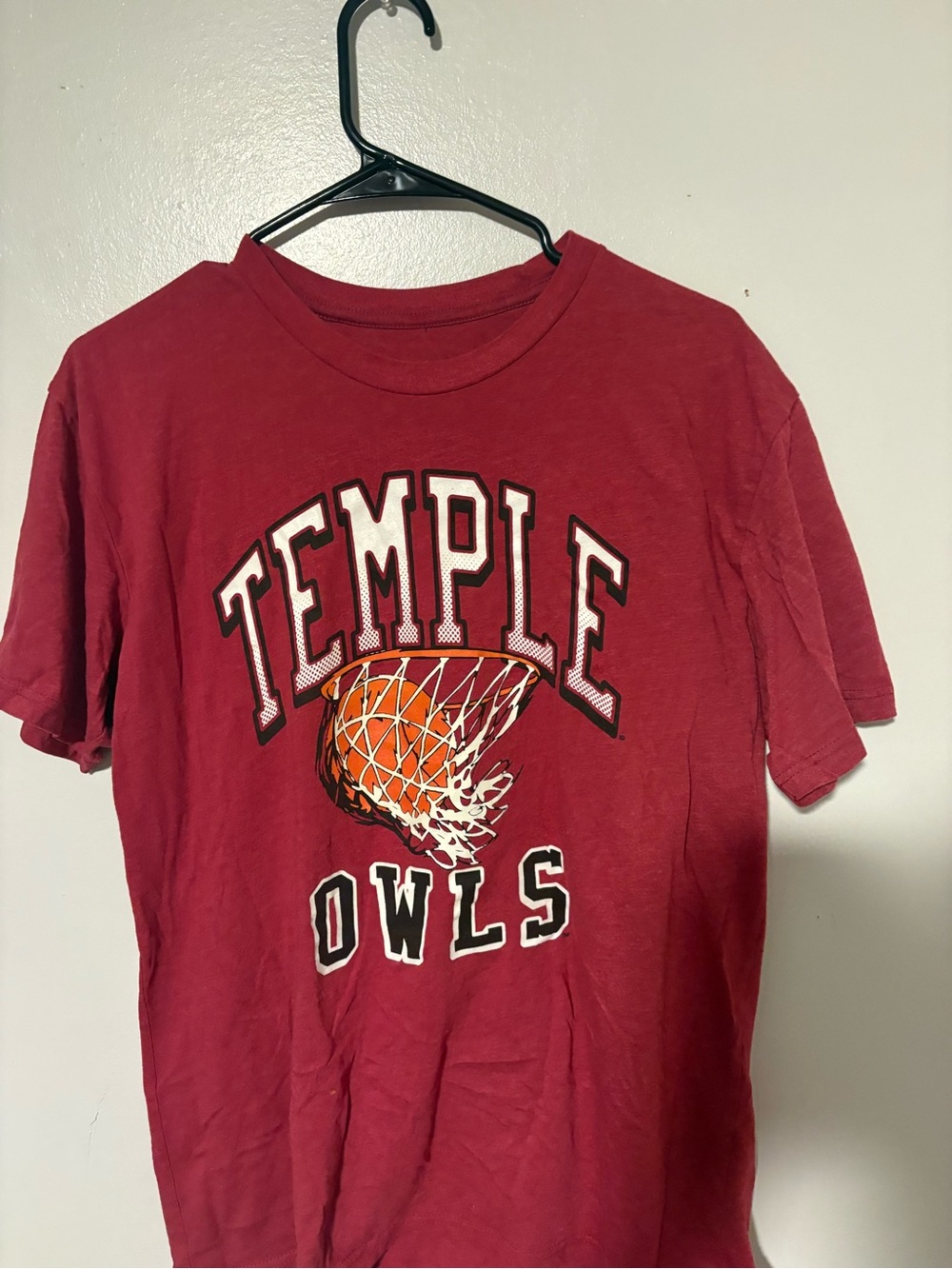 Temple Owls Red Graphic Short Sleeve Tee